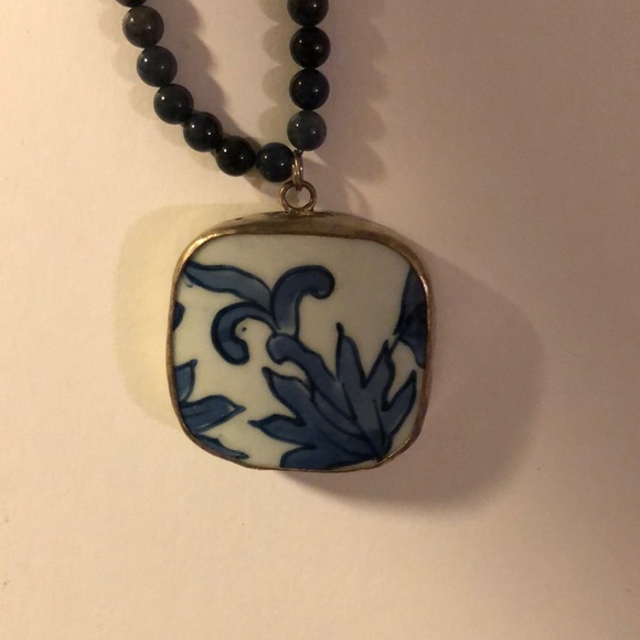 South Moon Under necklace with flower medallion. - Picture 4 of 5